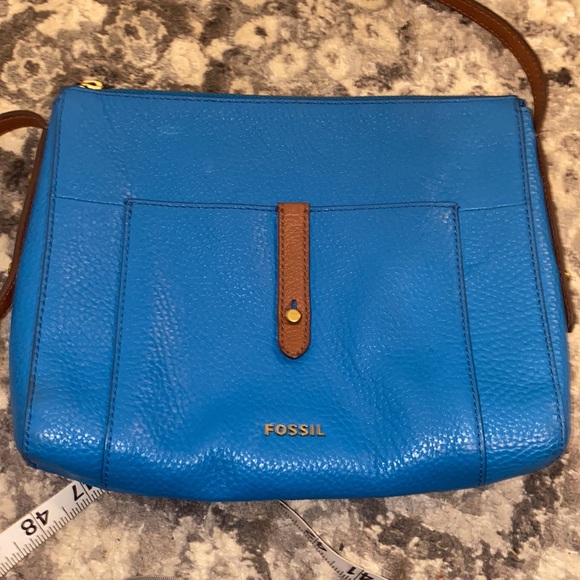 Fossil Handbags - Fossil Gemma leather crossbody flat bag with zipper